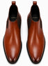 Melodiapelle Malacca Chelsea Boot in cognac tan leather, pair top-down view, handcrafted in Agra