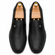 Melodiapelle Malaga Driving Loafer in black leather, pair top-down view, handcrafted in Agra