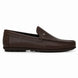 Side profile of the Malaga Driving Loafer in dark chocolate leather on white background