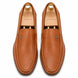 Melodiapelle Malaga Driving Loafer in tan leather, pair top-down view, handcrafted in Agra