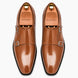 Melodiapelle Manchester Monk Strap in tan leather, pair top-down view, handcrafted in Agra