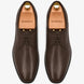 Melodiapelle Mangrove Plain Derby in brown leather, pair top-down view, handcrafted in Agra