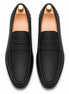 Melodiapelle Manhattan Loafer in black leather, pair top-down view, handcrafted in Agra