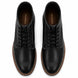 Melodiapelle Manila Plain Toe Boot in black leather, pair top-down view, handcrafted in Agra