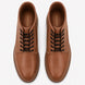 Melodiapelle Manila Plain Toe Boot in tan leather, pair top-down view, handcrafted in Agra