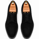 Melodiapelle Mansfield Classy Derby in black suede, pair top-down view, handcrafted in Agra