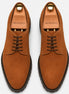 Melodiapelle Mansfield Classy Derby in rust tan suede, pair top-down view, handcrafted in Agra