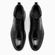 Melodiapelle Manteca Combat Boot in black leather, pair top-down view, handcrafted in Agra