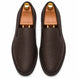 Melodiapelle Marengo Embossed Slip-On Sneaker in brown woven leather, pair top-down view, handcrafted in Agra