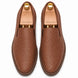 Melodiapelle Marengo Embossed Slip-On Sneaker in tan woven leather, pair top-down view, handcrafted in Agra