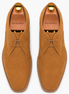 Melodiapelle Maringa Suede Chukka Boot in camel suede, pair top-down view, handcrafted in Agra