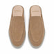Melodiapelle Martia Mule in sand beige suede, pair top-down view, handcrafted in Agra