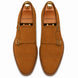 Melodiapelle Maverick Double Monk Brogue in camel suede, pair top-down view, handcrafted in Agra