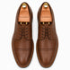 Melodiapelle Max Cap Toe Derby in mole brown nubuck leather, pair top-down view, handcrafted in Agra