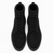 Melodiapelle Meilbourne Combat Boot in black suede, pair top-down view, handcrafted in Agra