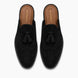 Melodiapelle Mendiai Mule in black suede, pair top-down view, handcrafted in Agra