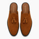 Melodiapelle Mendiai Mule in rust tan suede, pair top-down view, handcrafted in Agra