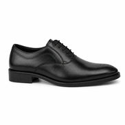 Side profile of the Meta Wholecut Oxford in nero black leather on white background