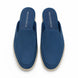 Melodiapelle Michelle Mule in royal blue suede, pair top-down view, handcrafted in Agra