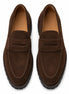 Melodiapelle Midland Loafer in dark brown suede, pair top-down view, handcrafted in Agra