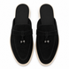 Melodiapelle Millo Mule in black suede, pair top-down view, handcrafted in Agra