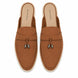 Melodiapelle Millo Mule in rust tan suede, pair top-down view, handcrafted in Agra