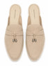 Melodiapelle Millo Mule in sand beige suede, pair top-down view, handcrafted in Agra