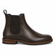 Side profile of the Mirage Chelsea Boot in brown leather on white background