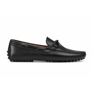 Side profile of the Missouri Loafer in black leather on white background