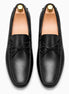 Melodiapelle Missouri Loafer in black leather, pair top-down view, handcrafted in Agra