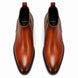Melodiapelle Molino Zip Ankle Boot in burnished cognac leather, pair top-down view, handcrafted in Agra