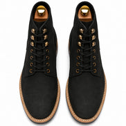 Melodiapelle Montblanc Heritage Lace-Up Boot in nero black leather, pair top-down view, handcrafted in Agra