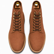 Melodiapelle Montblanc Heritage Lace-Up Boot in tan leather, pair top-down view, handcrafted in Agra