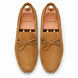 Melodiapelle Montgomery Loafer in camel tan suede, pair top-down view, handcrafted in Agra