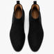 Melodiapelle Moorgate Suede Chelsea Boot in jet black suede, pair top-down view, handcrafted in Agra