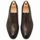 Melodiapelle Mordecai Script Wholecut Oxford in brown leather, pair top-down view, handcrafted in Agra