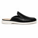 Side profile of the Moreno Mule in black croc-embossed leather on white background
