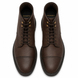 Melodiapelle Morocco Cap Toe Combat Boot in dark espresso nubuck leather, pair top-down view, handcrafted in Agra