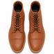 Melodiapelle Morocco Cap Toe Combat Boot in tan leather, pair top-down view, handcrafted in Agra
