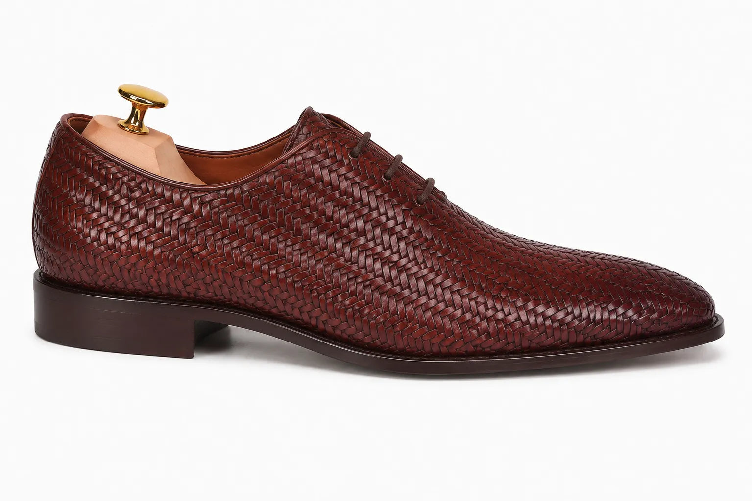 Morrigan Full-Woven Oxford for Men - Handmade Basket-Weave Leather Dress Shoes