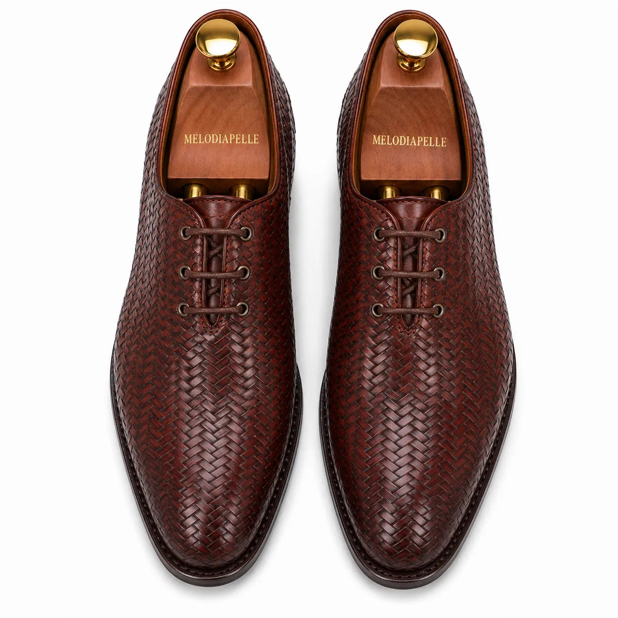 Morrigan Full-Woven Oxford for Men - Handmade Basket-Weave Leather Dress Shoes