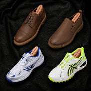 Melodiapelle Moscow Opera Slip-On collection in brown, tan and black leather, handcrafted slip-on shoes displayed together