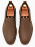 Moscow Melodiapelle Moscow Opera Slip-On in mole brown nubuck leather, pair top-down view, handcrafted in AgraOpera Slip-On