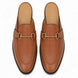 Melodiapelle Munar Mule in tan woven leather, pair top-down view, handcrafted in Agra