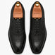 Melodiapelle Munich Woven Brogue Oxford in black leather, pair top-down view, handcrafted in Agra
