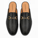 Melodiapelle Mustang Mule in black leather, pair top-down view, handcrafted in Agra