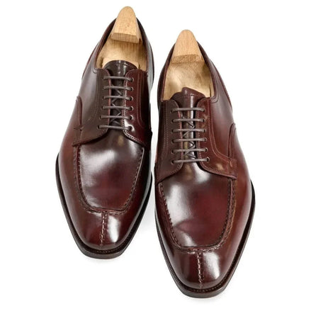 Maleo Norwegian Split-Toe Derby for Men - High-Shine Apron Dress Shoes