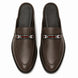 Melodiapelle Sergio Mule in dark brown leather, pair top-down view, handcrafted in Agra