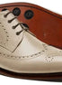Montaldo Bone-Calf Studded-Sole Wingtip Derby for Men - Brogued Leather Statement Shoes